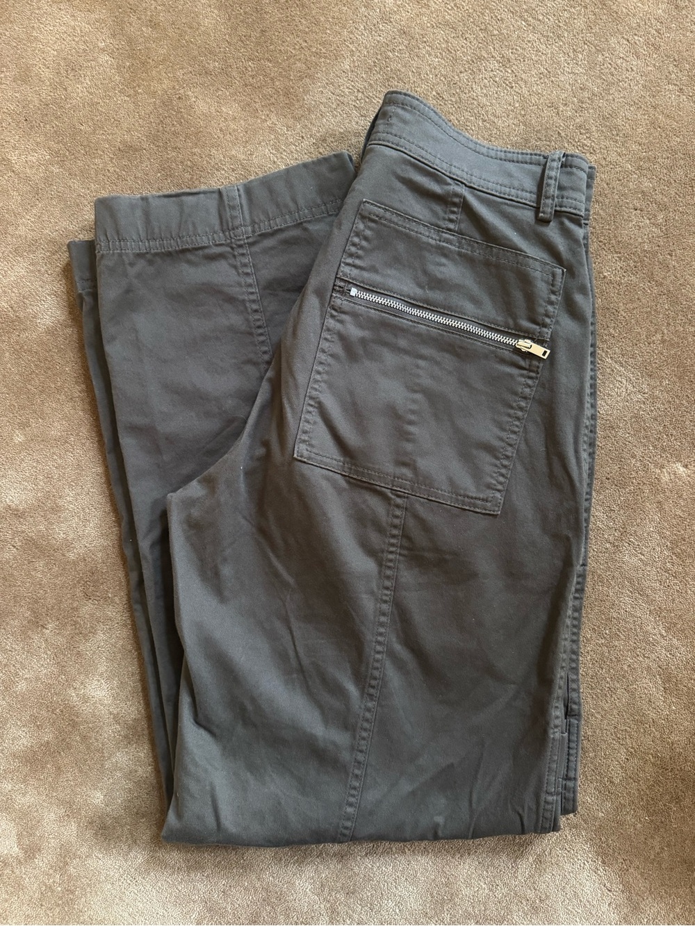 Abercrombie & Fitch Mid Rise Barrel Utility Pant, Green Size 26 - Picture 7 of 7